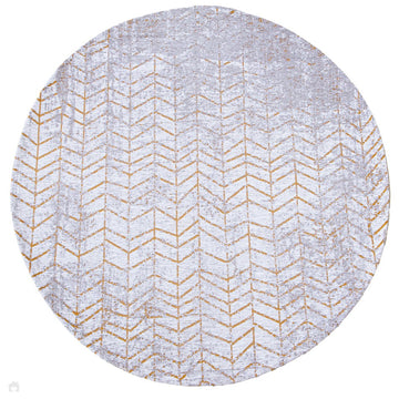 Louis De Poortere Mad Men Jacob's Ladder 8928 Central Yellow Washable Polyester Flatweave Round Eco-Rug-Louis De Poortere-Rug Love - The Most Loved Rug Store